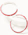 Image #3 - Idyllwind Women's Ethel Antique Hoop Earring Set - 2 Piece , Red, hi-res