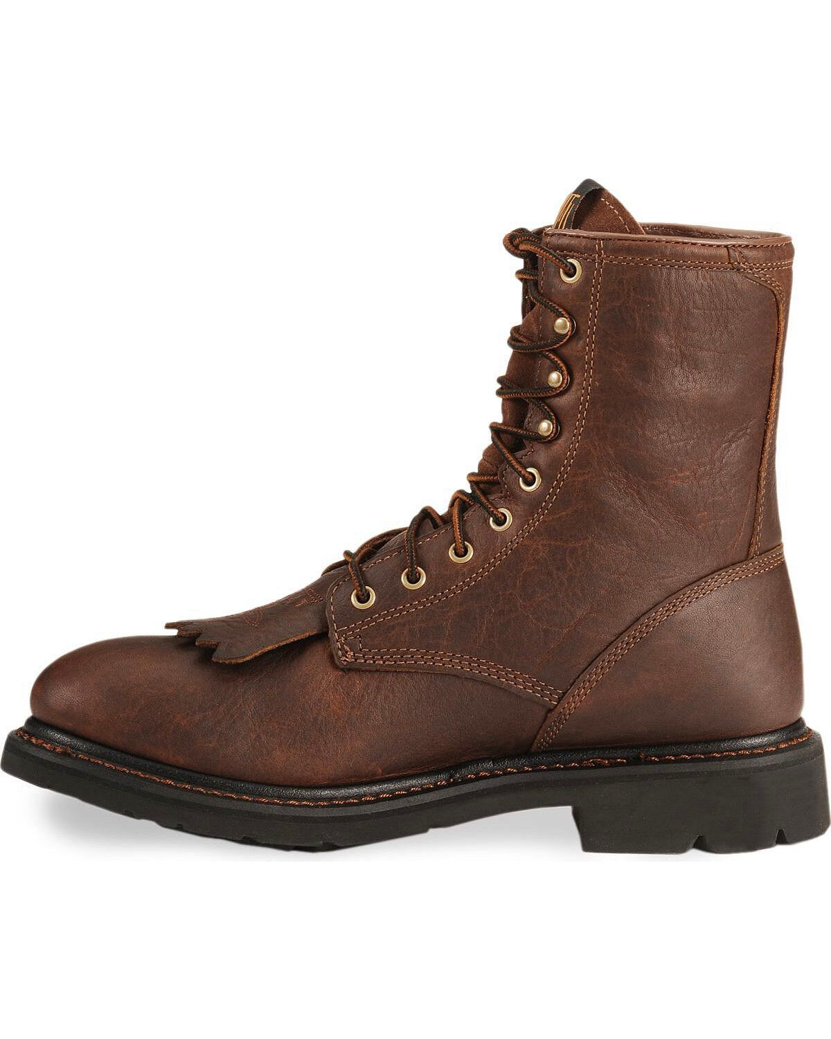 Image #3 - Ariat Waterproof Cascade H20 8" Lace-Up Work Boots - Soft Toe, Sunshine, hi-res