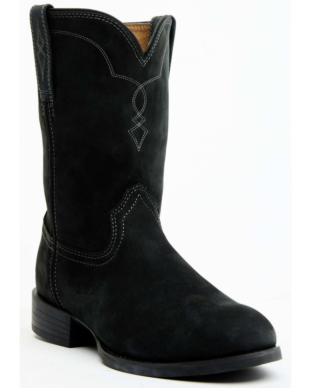 Cody James Cush Core&reg; Men's Highland Roper Western Boots - Round Toe, Black, hi-res