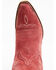 Image #6 - Shyanne Women's Bambi Suede Western Boots - Snip Toe, Red, hi-res