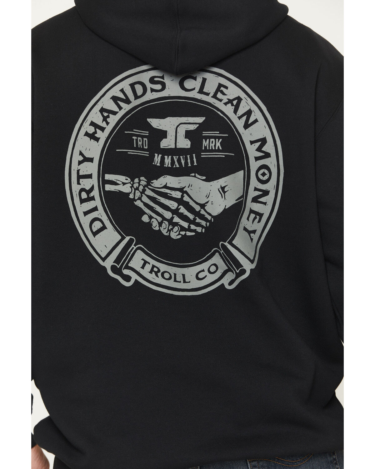 Image #4 - Troll Co Men's FR Haggler Graphic Hooded Sweatshirt - Big, Black, hi-res