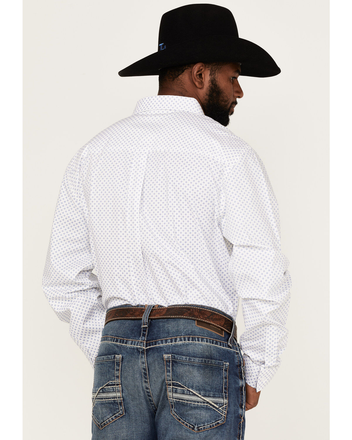 Image #4 - RANK 45&reg; Men's Mash Up Floral Geo Print Long Sleeve Button-Down Western Shirt - Big & Tall, White, hi-res