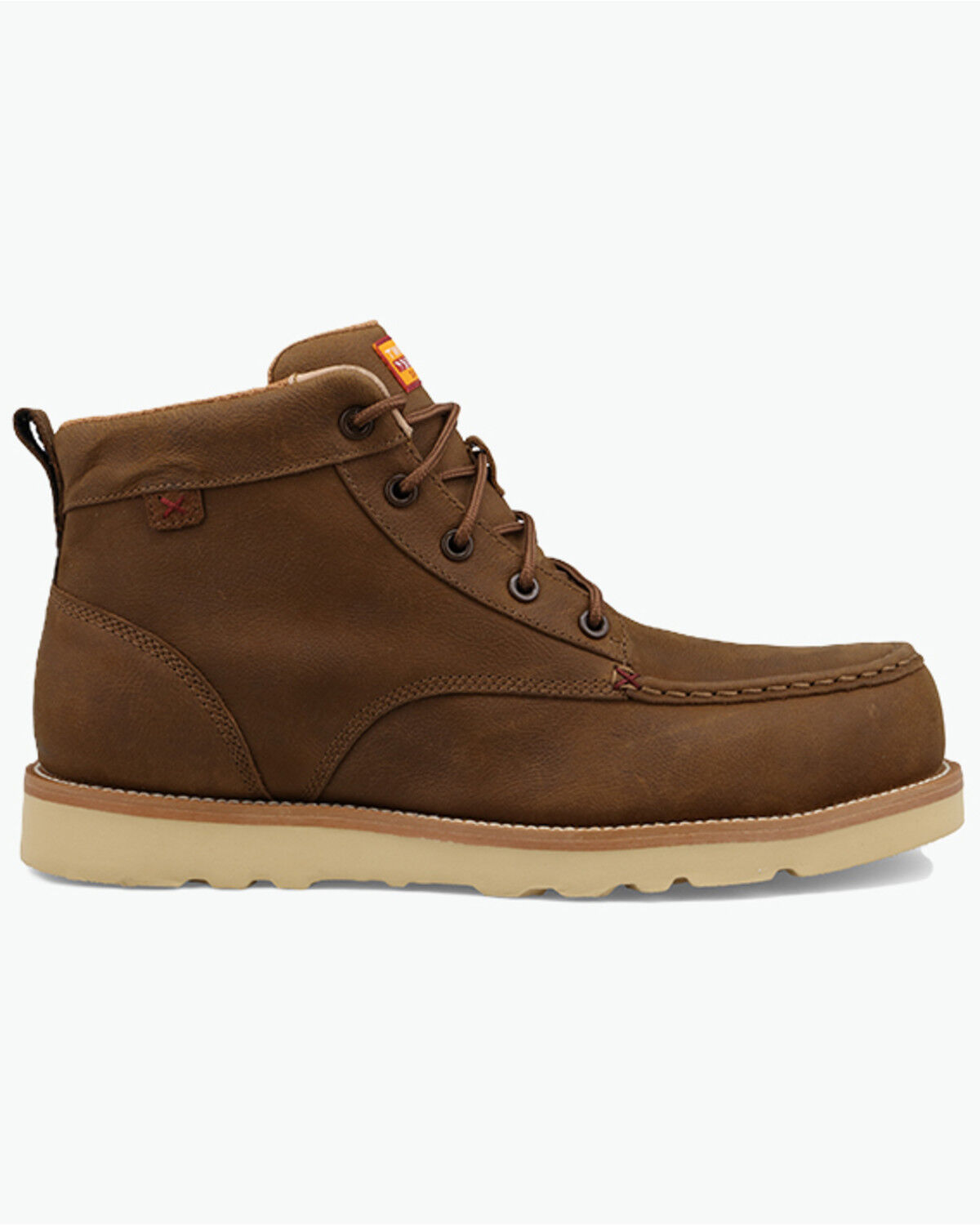 Image #2 - Twisted X Men's 6" Lace-Up Moc Work Boots - Composite Toe, Brown, hi-res