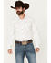 Image #1 - Wrangler Retro Premium Men's Solid Long Sleeve Snap Western Shirt - Tall, White, hi-res
