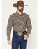 Image #1 - Gibson Trading Co Men's Bloomin Paisley Print Long Sleeve Snap Western Shirt - Big, Black, hi-res