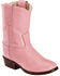 Image #1 - Old West Toddler Girls' Western Boots - Round Toe, Pink, hi-res