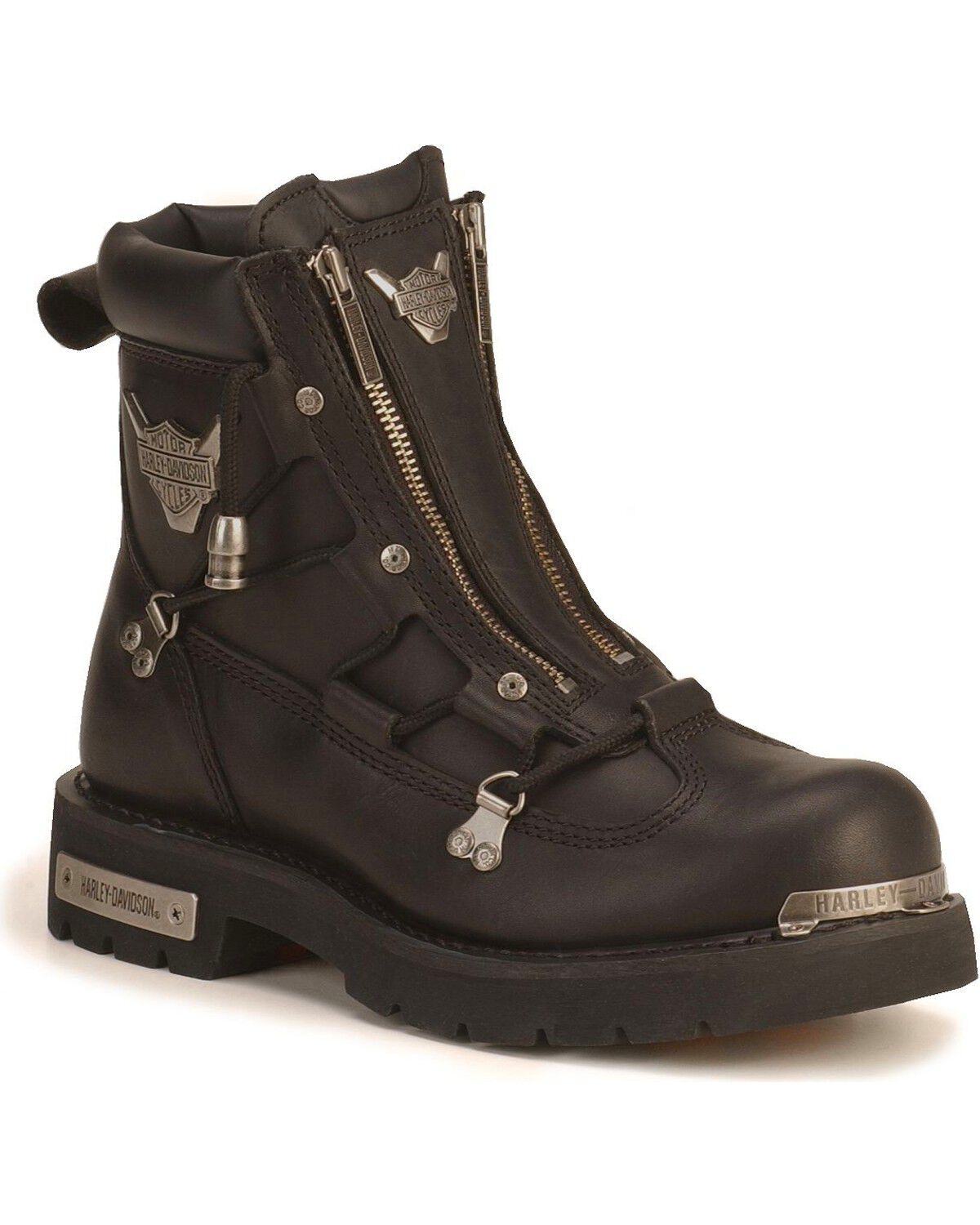Harley Davidson Men's Brake Light Motorcycle Boots - Round Toe, Black, hi-res