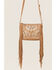 Image #2 - Shyanne Women's Light Brown Velvet Embroidered Crossbody Bag, Lt Brown, hi-res