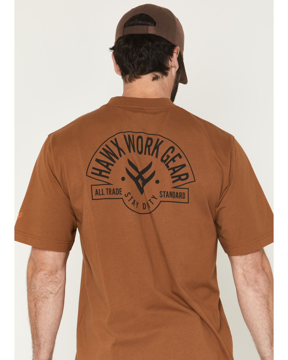 Image #4 - Hawx Men's Stay Dirty Short Sleeve Pocket Work T-Shirt, Rust Copper, hi-res