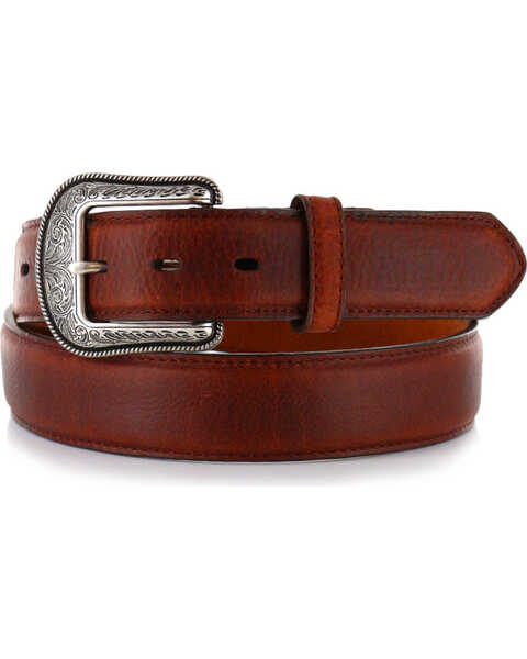 Image #1 - 3D Men's Genuine Leather Belt, Brown, hi-res