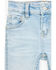 Image #2 - Shyanne Toddler Girls' Floral Embroidered Light Wash Flare Stretch Denim Jeans , Light Wash, hi-res