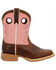 Image #2 - Durango Boys' Lil' Rebel Pro Western Boots - Square Toe, Chestnut, hi-res