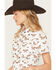 Image #2 - Wrangler Retro Women's Boot Barn Exclusive Horse Print Short Sleeve Snap Western Shirt, Cream, hi-res