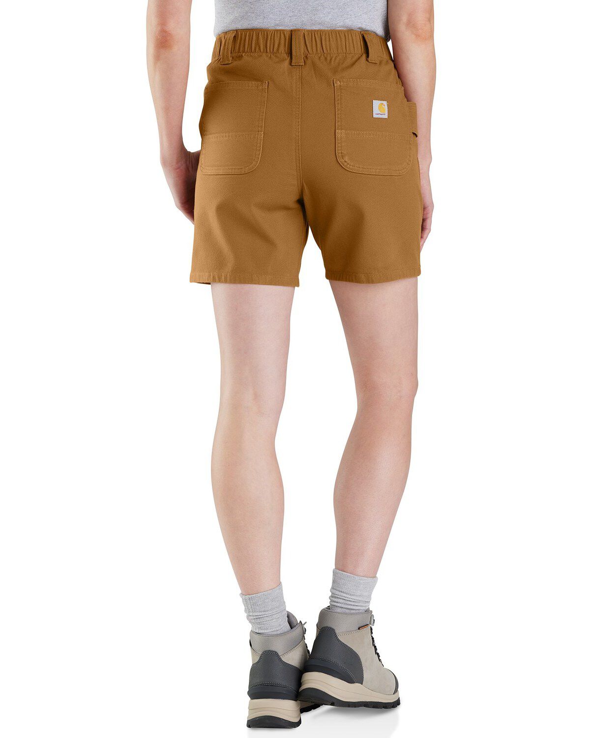 Image #2 - Carhartt Women's Rugged Flex&reg; Relaxed Fit Canvas Work Shorts, Brown, hi-res