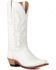Image #1 - Old West Women's Western Boots - Snip Toe, White, hi-res