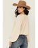 Image #4 - Cleo + Wolf Women's Christopher Solid Peasant Top, Oatmeal, hi-res