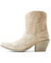 Image #2 - Ariat Women's Chandler Suede Western Booties - Snip Toe , White, hi-res