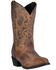 Image #1 - Laredo Men's Embroidered Round Toe Western Boots, Tan, hi-res