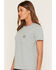 Image #2 - Carhartt Women's Irvine Relaxed Short Sleeve Work Shirt, Blue, hi-res