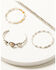 Image #1 - Shyanne Women's Natural Stone Mixed Media Bracelet Set - 4 Piece , Natural, hi-res