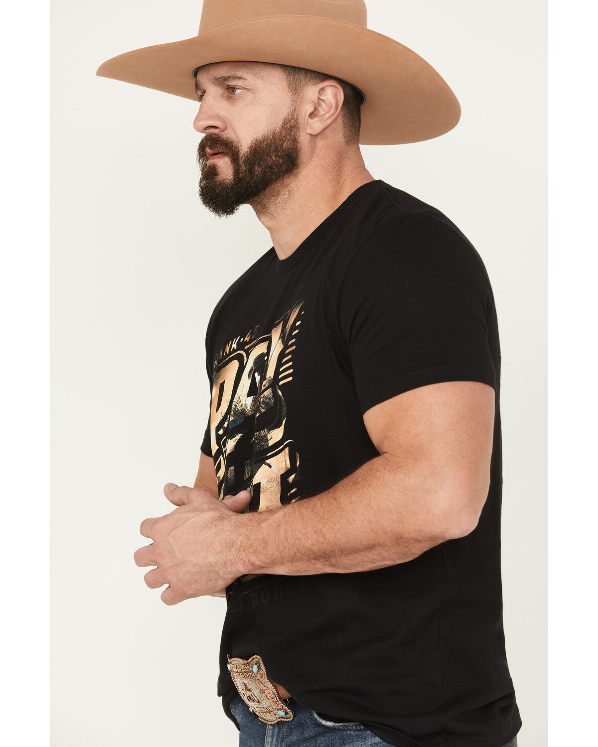 Image #2 - RANK 45&reg; Men's Pay Dirt Short Sleeve Graphic T-Shirt, Black, hi-res