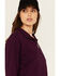 Image #2 - Carhartt Women's Tencel™ Fiber Series Relaxed Fit Half-Zip Sweatshirt , Purple, hi-res