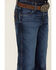 Image #2 - Wrangler Retro Boys' Troxler Dark Wash Relaxed Bootcut Stretch Denim Jeans , Blue, hi-res