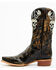 Image #2 - Dan Post Men's 13" Skull Face Tall Western Boot - Snip Toe, Black, hi-res