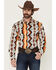 Image #1 - Wrangler Men's Checotah Southwestern Print Long Sleeve Snap Western Shirt - Tall, , hi-res