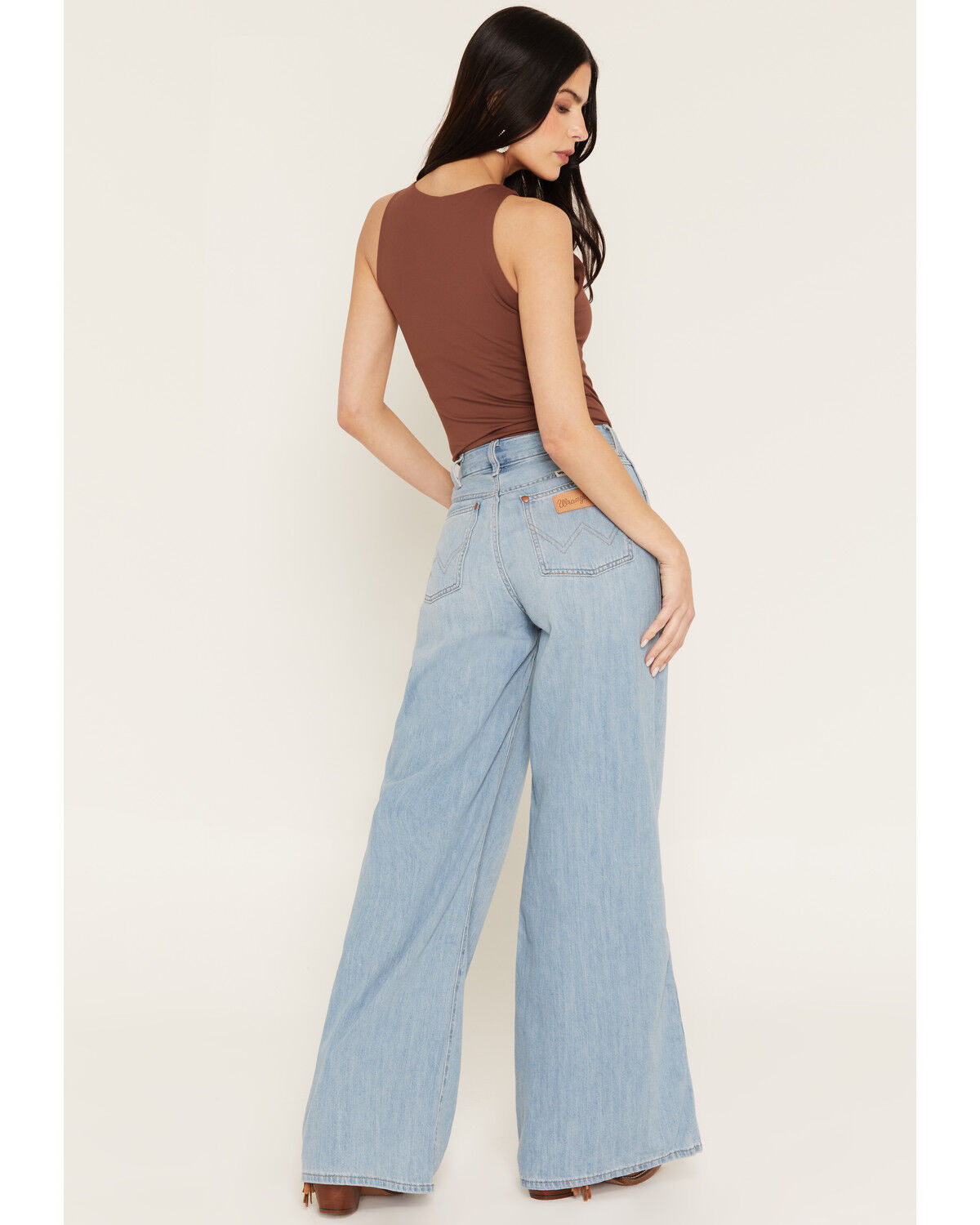 Image #3 - Wrangler Women's High Rise Light Wash Canyon Wide Denim Jeans, Light Wash, hi-res