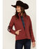 Image #1 - Shyanne Women's Kalo Embroidered Softshell Jacket , Brick Red, hi-res