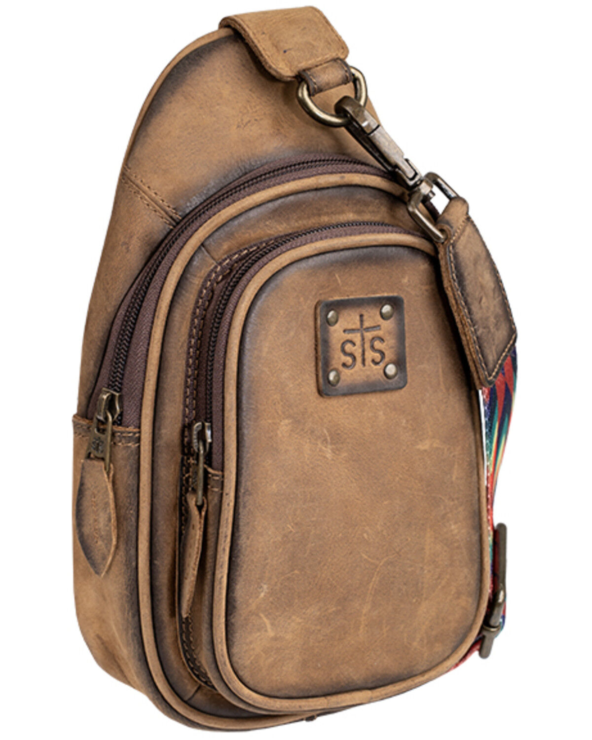 STS Ranchwear by Carroll Women's Barones Basic Bliss Sojourner Sling Bag, Brown, hi-res