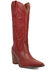 Image #1 - Dingo Women's Hensley Tall Western Boots - Round Toe, Red, hi-res