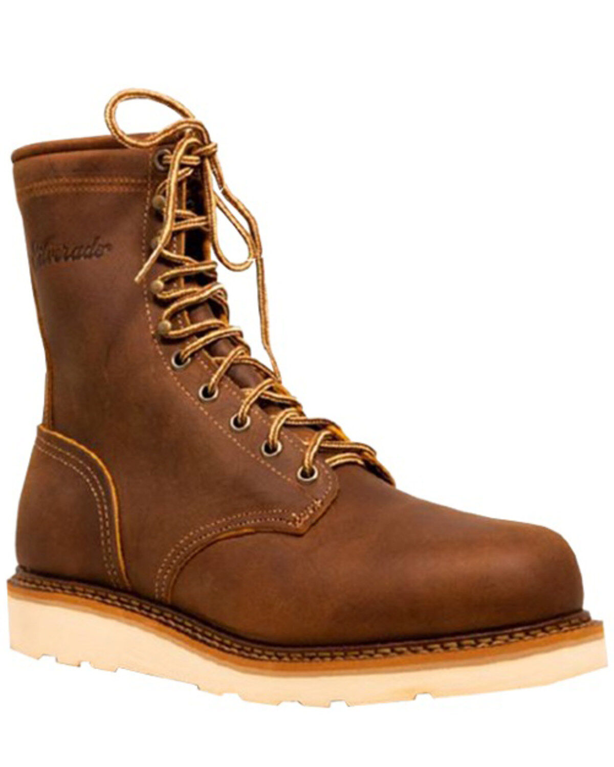 Image #1 - Silverado Men's American Tanned Work Boots - Steel Toe, Tan, hi-res