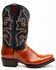 Image #2 - Dan Post Men's Eel Exotic Western Boots - Square Toe, Brown, hi-res