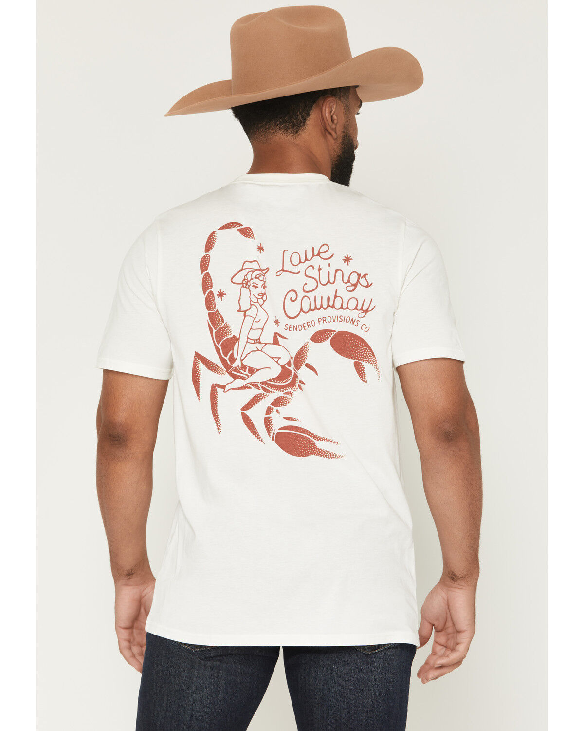 Sendero Provisions Men's Love Sting Short Sleeve Graphic T-Shirt, Natural, hi-res