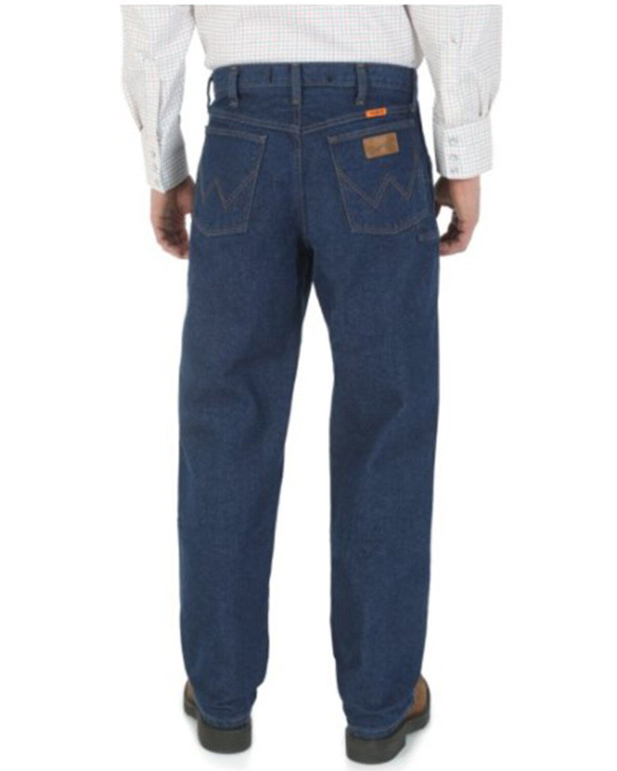Image #2 - Wrangler Men's FR Relaxed Fit Work Jeans - Big, Blue, hi-res