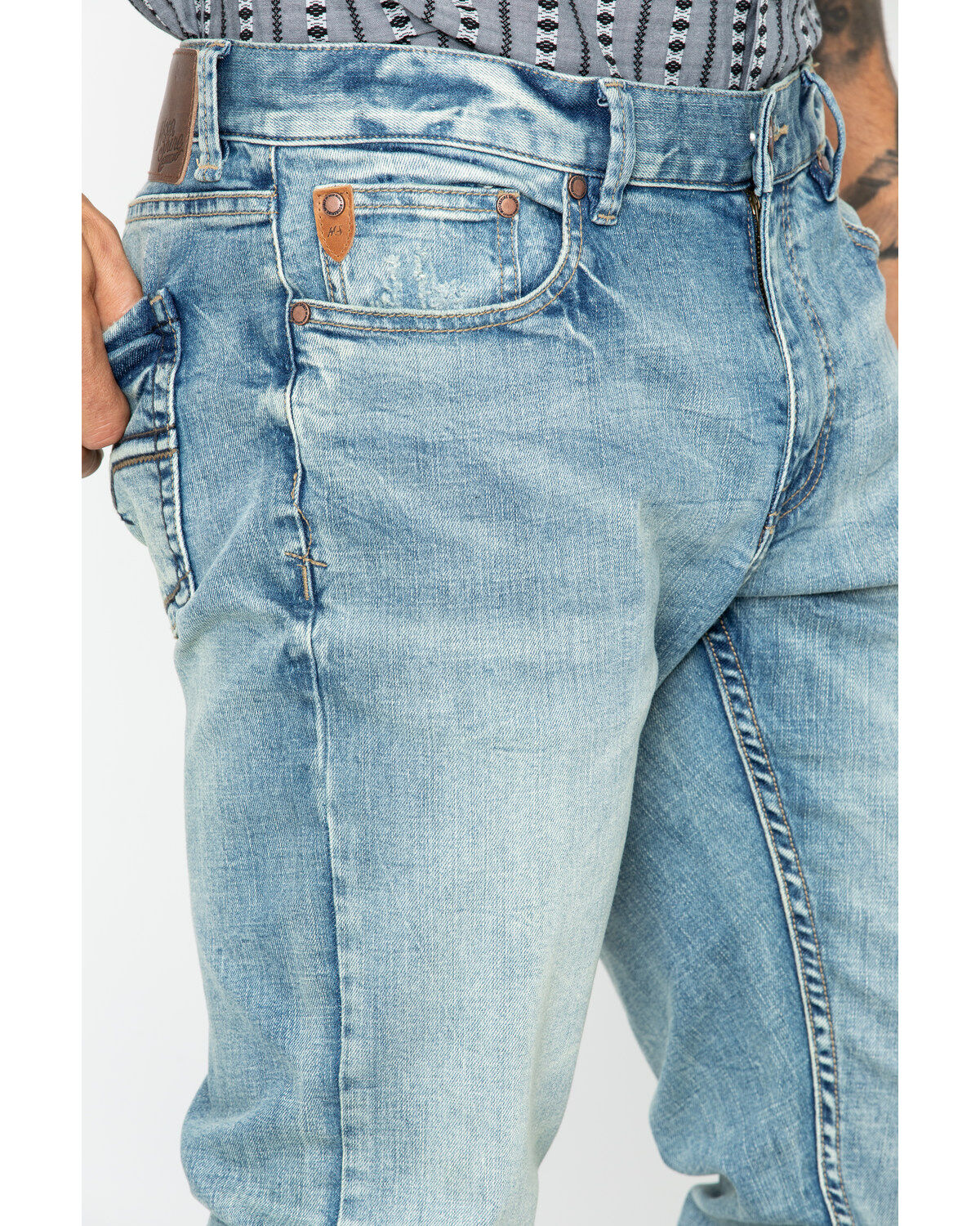 Image #4 - Moonshine Spirit&reg; Men's Sutton Wash Decker Slim Straight Stretch Denim Jeans, Indigo, hi-res
