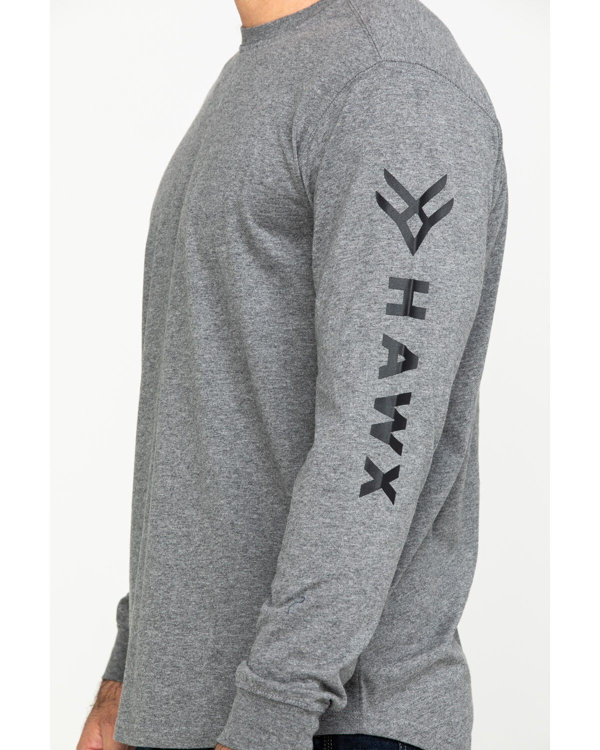 Image #4 - Hawx Men's Logo Long Sleeve Work T-Shirt, , hi-res