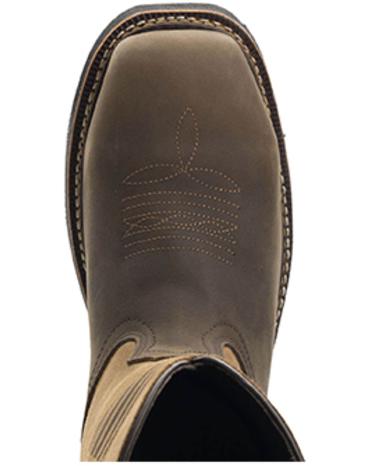 Image #3 - Thorogood Men's 11" USA Waterproof Wellington Work Boots - Composite Toe, Brown, hi-res