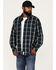 Image #1 - Resistol Men's Greeley Large Plaid Button Down Western Shirt , Navy, hi-res