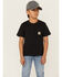 Image #1 - Carhartt Little Boys' Solid Short Sleeve Pocket T-Shirt , Black, hi-res