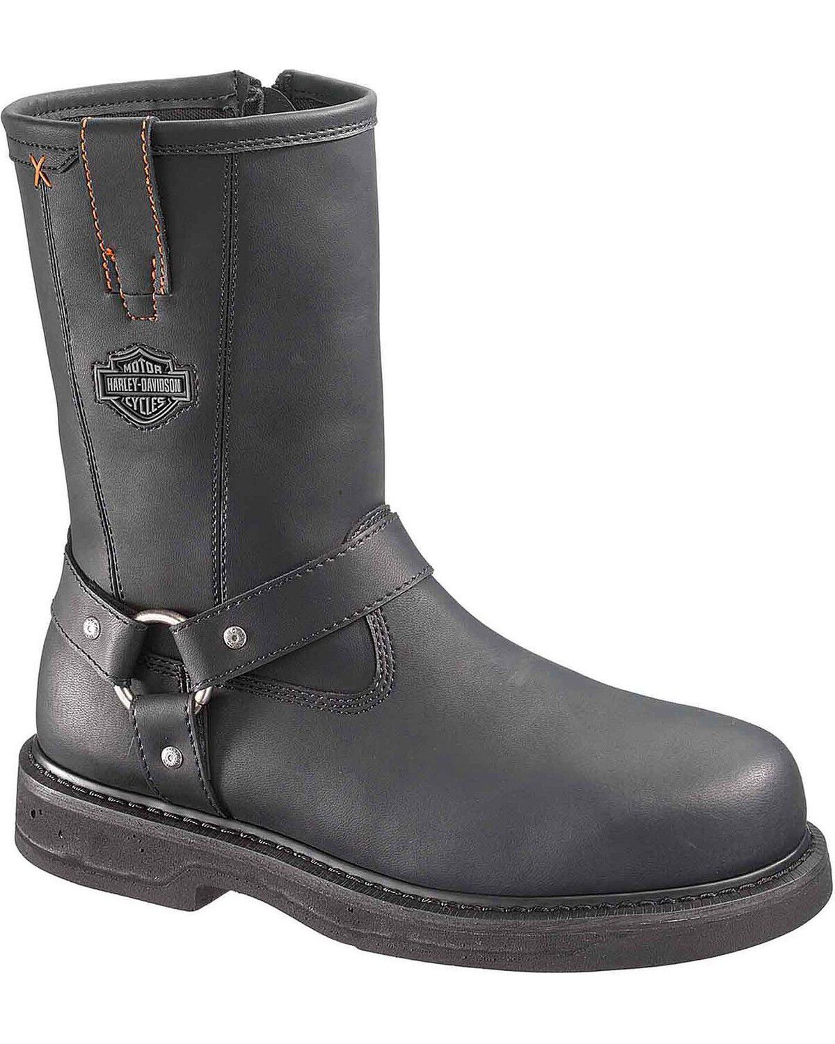 Harley Davidson Men's Bill Harness Boots - Steel Toe, Black, hi-res