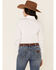 Image #4 - Cinch Women's Solid Long Sleeve Button Down Western Shirt, White, hi-res