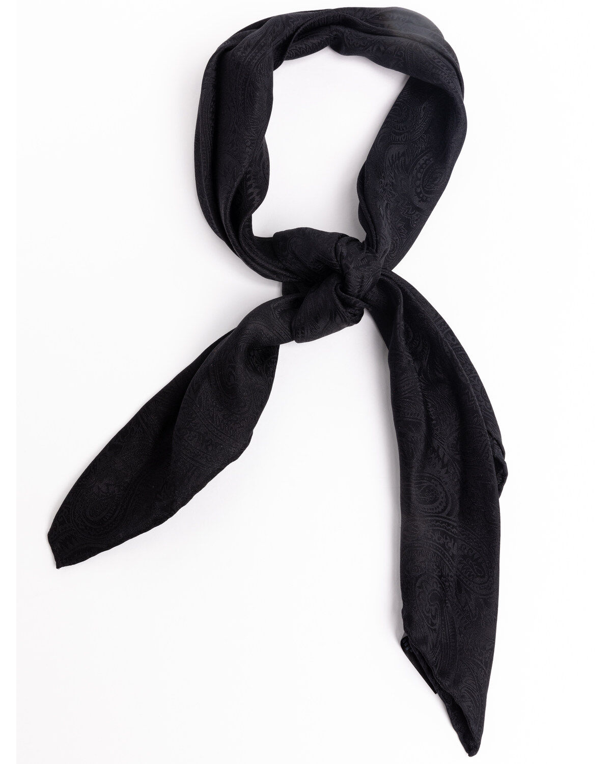 Image #1 - Cody James Men's Silk Jacquard Scarf, Black, hi-res