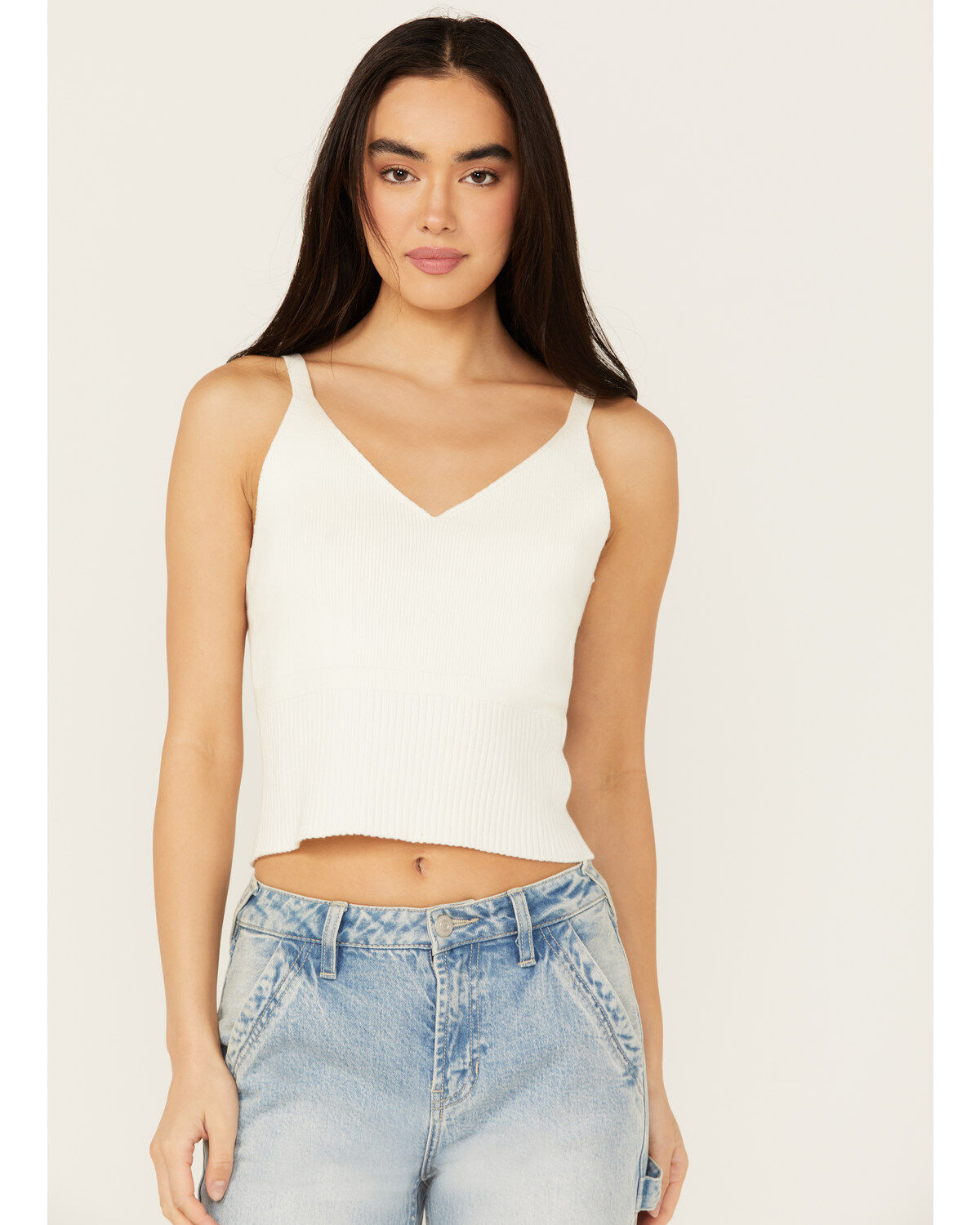 Image #1 - Cleo + Wolf Women's Abbie Sweater Tank, Cream, hi-res