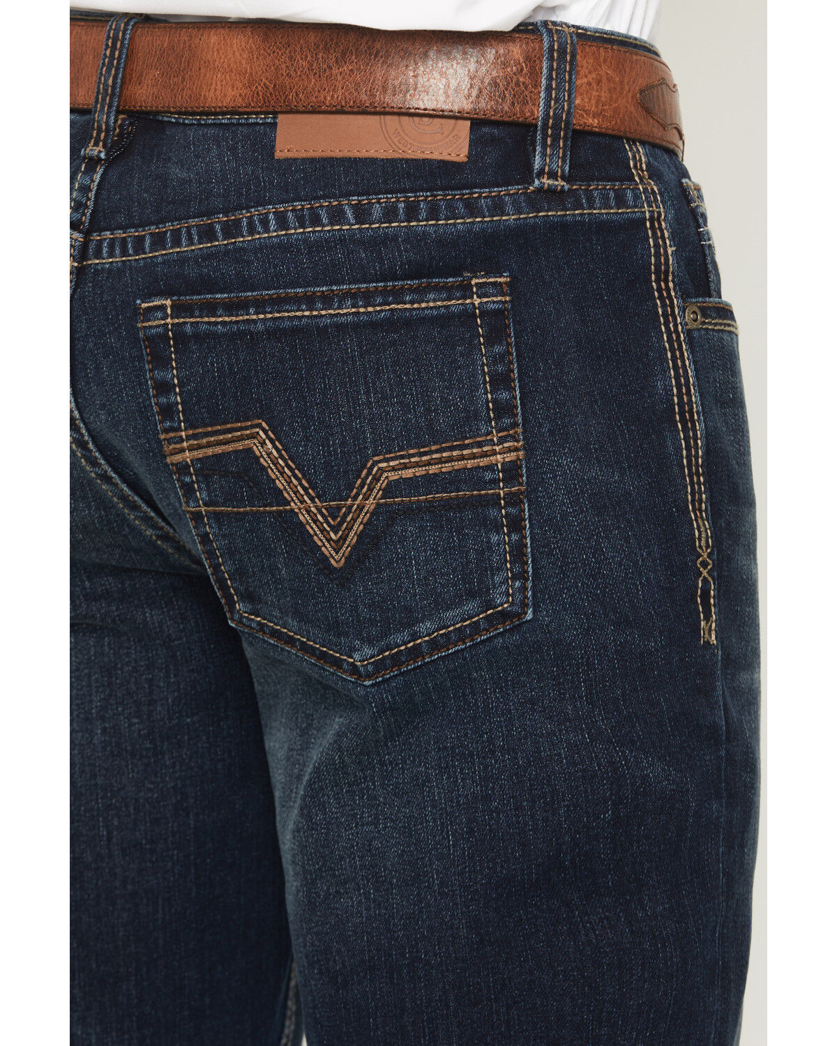 Image #4 - Cody James Men's Brock Wash Wyatt Slim Bootcut Stretch Denim Jeans, Dark Wash, hi-res