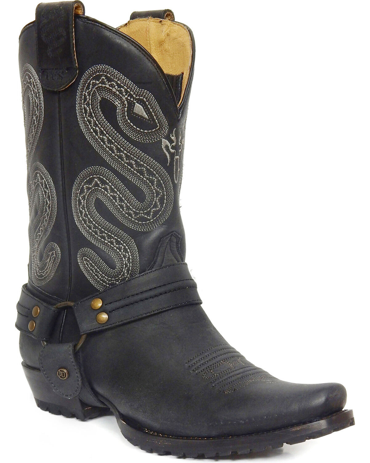 Roper Men's Sting Sidewinder Concealed Carry System Harness Boots - Snip Toe, Black, hi-res