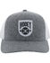 Image #3 - Hooey Men's Bronx Shield Patch Trucker Cap, Grey, hi-res