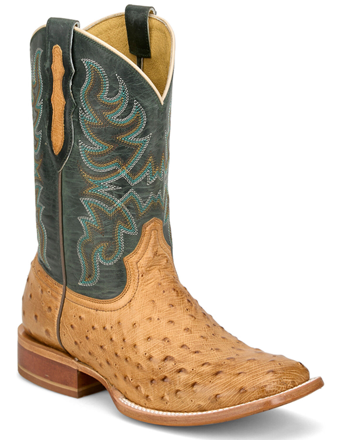 Image #1 - Tony Lama Men's Blaine Exotic Ostrich Western Boots - Broad Square Toe, Brown, hi-res